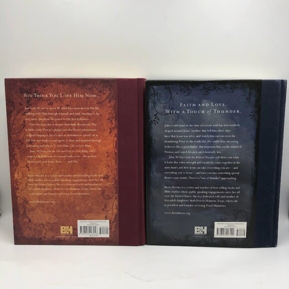 Beth Moore Set of 2 Hardback Christian Reflection Books Jesus and John - Picture 4 of 14